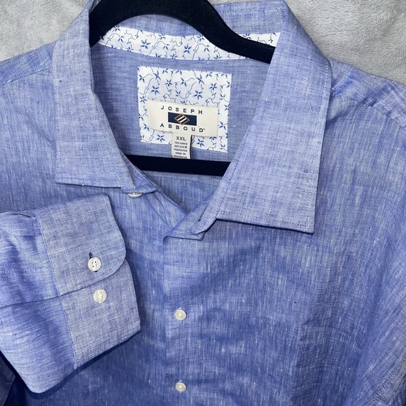 Joseph Abboud Other - Joseph Abboud Blue Linen Blend Casual Shirt XXL 2XL NWT